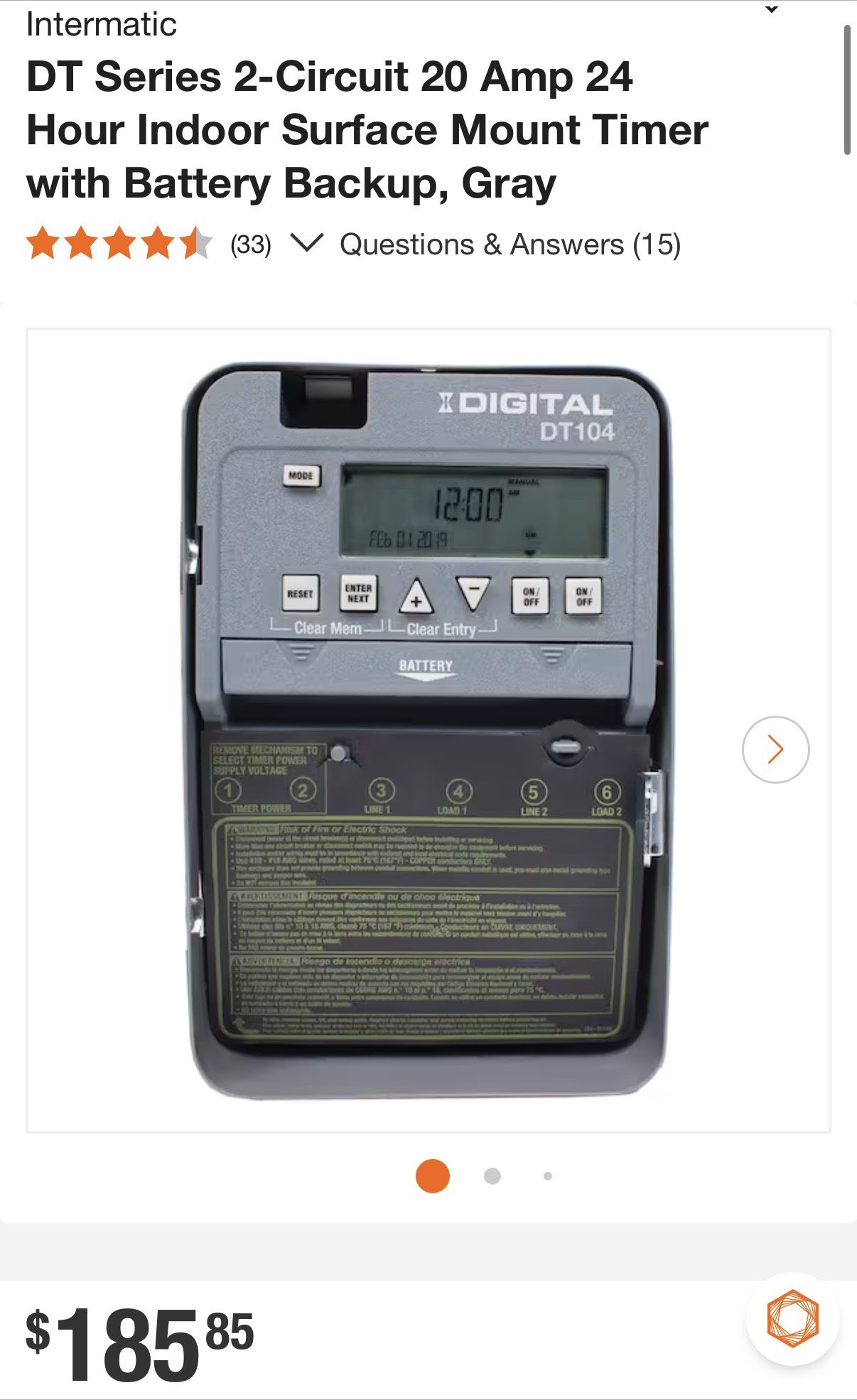 Intermatic 24-Hour Electronic Time Switch