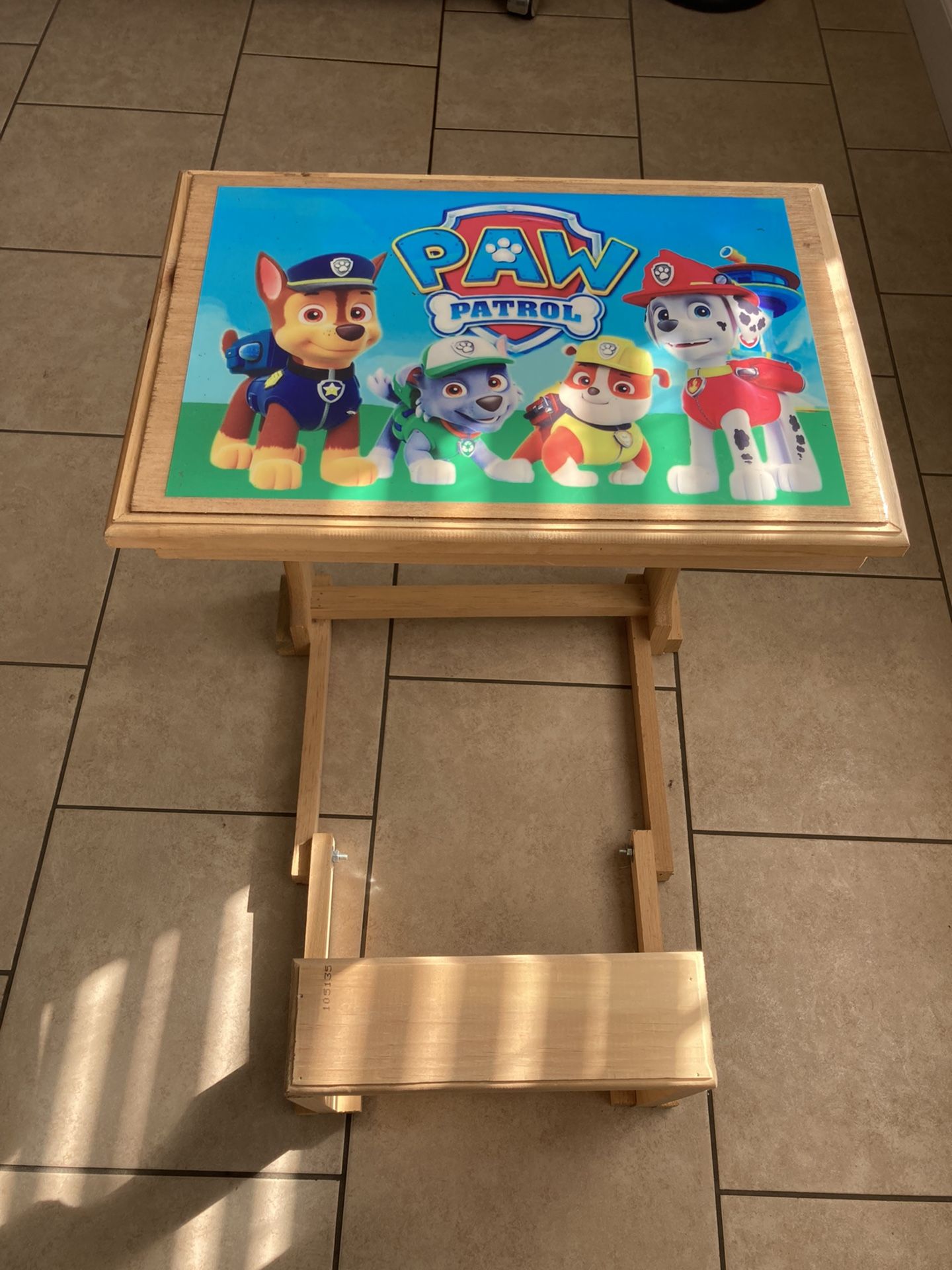Paw Patrol Kids Wood Desk With Foldable Seat