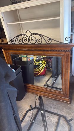 Wooden Large Mirror