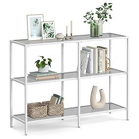 Glass Console Table 3 Shelves