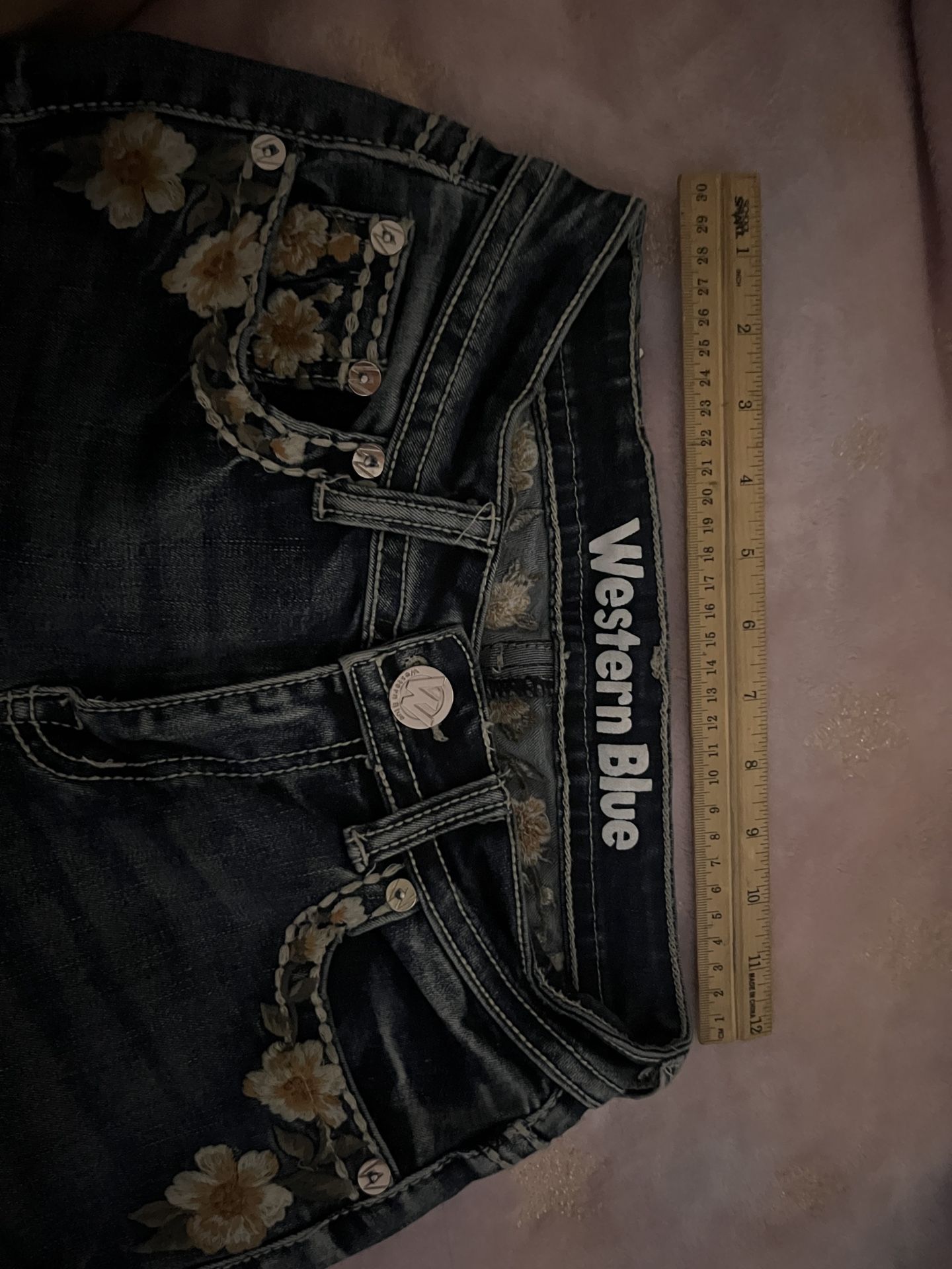 western blue flare jeans