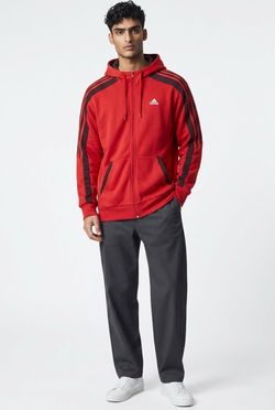 Red Zip Up Adidas Hoodie