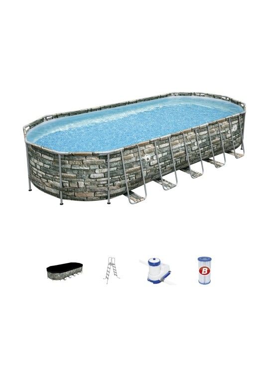 Brand New Coleman 26’ x 12’ x 52” Power Steel Oval Above Ground Pool Set With WiFi Pump