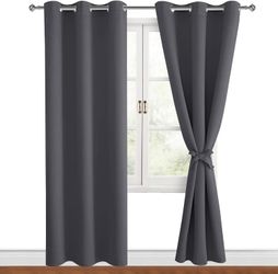 Dark Grey Blackout Curtains