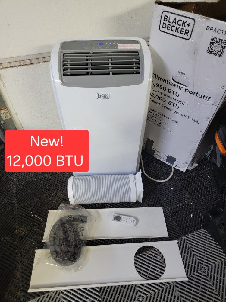 New! Black & Decker 12,000 BTU Portable Air Conditioner AC