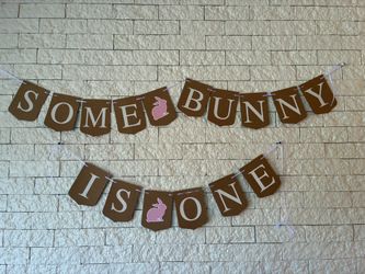 Some Bunny Is One Banner 