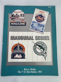 1993 OFFICIAL PROGRAM ' NEW YORK METS VS FLORIDA MARLINS ' 1ST SERIES EVER