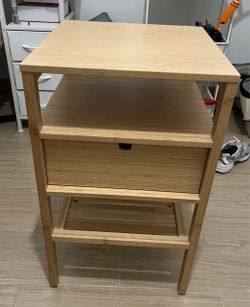 Bamboo Storage Cabinet with Shelves
