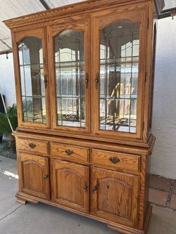 Cabinet with Glass Display and Storage