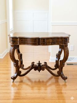 Antique Victorian Carved Parlor Table