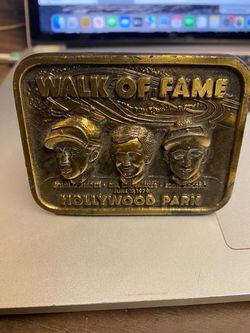 Walk of fame Hollywood park belt buckle jonh longden bill shoemaker Eddie Arcaro brass
