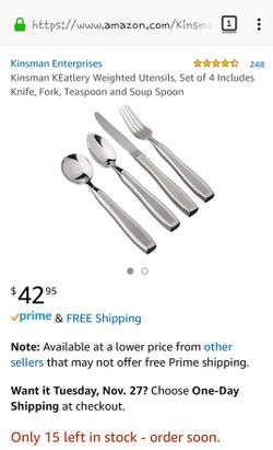 ** 8 PIECES ** Parkinson's / Shakey hands weighted utensils (picture shows only 4 pieces for $42.00!!)
