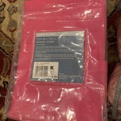 New Shower Curtain Pink For Girls Bathroom 