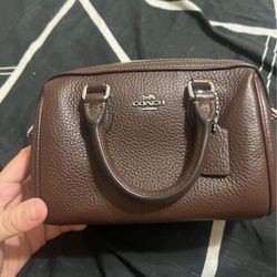 Coach Mini Rowan Satchel In Maple