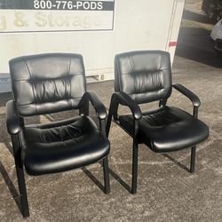 Black Patted arm chairs