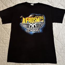 AEROSMITH CONCERT TOUR TEE SHIRT GLOBAL WARMING TOUR SIZE MEDIUM VERY GOOD CONDITION
