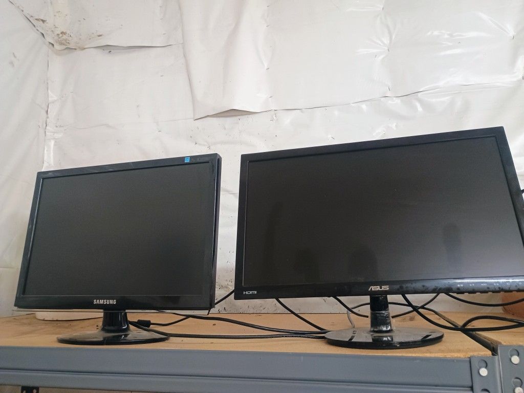 Samsung  19in Lcd And Asus Computer Hd Monitors 21in