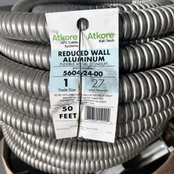 Aluminum Flexible metal Conduit 1/2 Inch 100ft And 1 Inch 50ft 