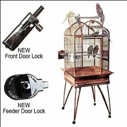*OPEN BOX* Kings Cages SLT4 2424  Medium Triple Top Bird Cage 24X24X64 COPPERTONE