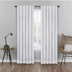 ECLIPSE Nora Geo Modern 100% Blackout Thermal Rod Pocket Window Curtain for Bedr