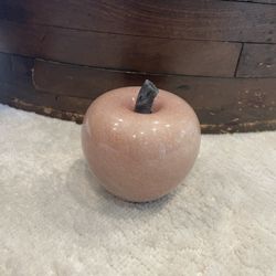 Pink Granite Apple Paperweight