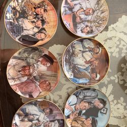Antique 3 Stooges Plates 