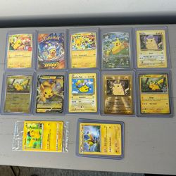 Pikachu Collection Lot Of 12 Cards (Promos Included)