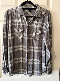 Torrid Plaid Button-Down Shirt Size 0