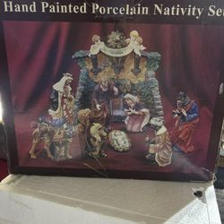 Hand Painted Porcelain Nativity Set