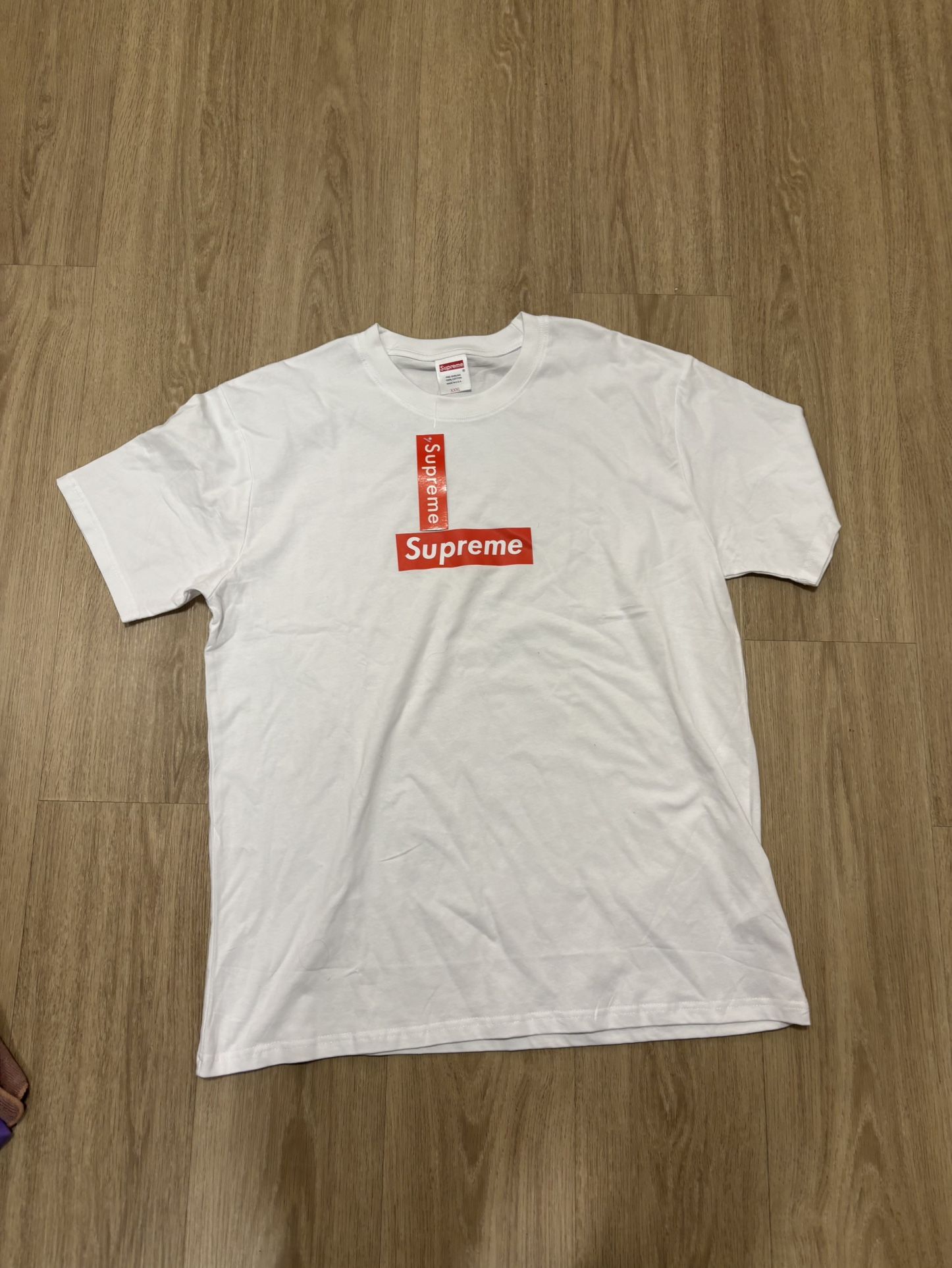 White And Red Supreme Shirt