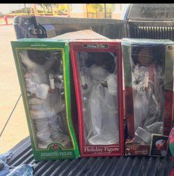 Animated Holiday Figure Dolls – Lot of 3