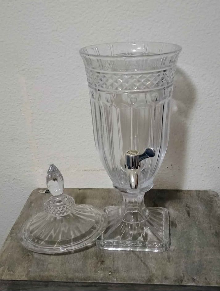Antique Crystal Beverage Dispenser
