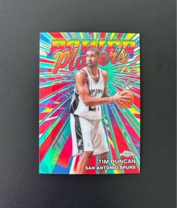 2025-26 Topps Chrome Update Power Players Aqua Refractor Tim Duncan /199