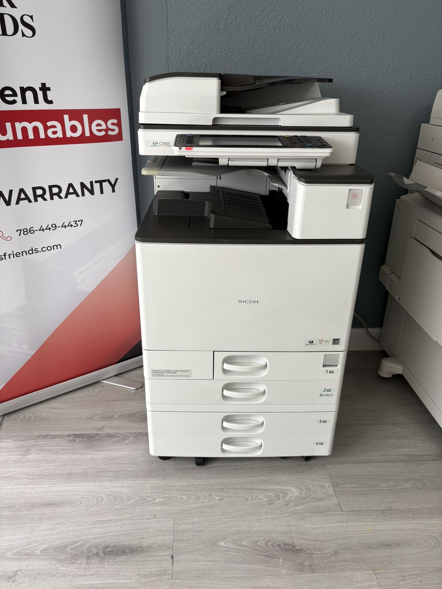 Ricoh Mp C3503 Color Copier Machine Laser