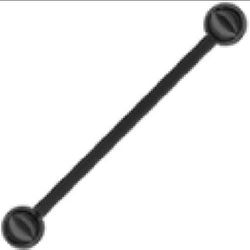  Black  Industrial Barbell 14g  1"1/2