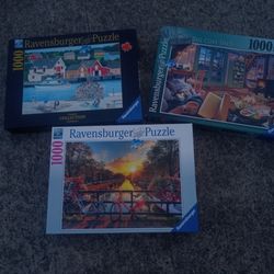Lot  3 Ravensburger Jigsaw Puzzles