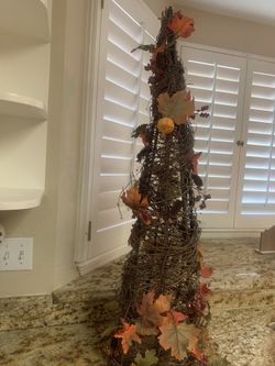 fall topiary pine tree