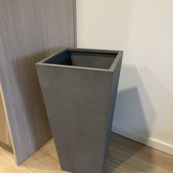 Rejuvenation Modern Fiberstone Tapered Planter