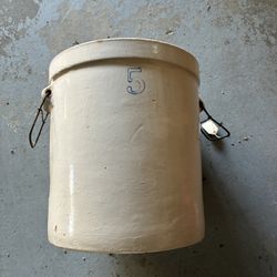 5 Gallon Stoneware Crock With Handles 
