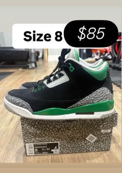 Jordan retro 3s pine green size 8