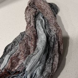 Paisley Printed Blue/Periwinkle Scarf  