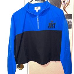 Blue & Black Crop Juicy Couture Windbreaker 