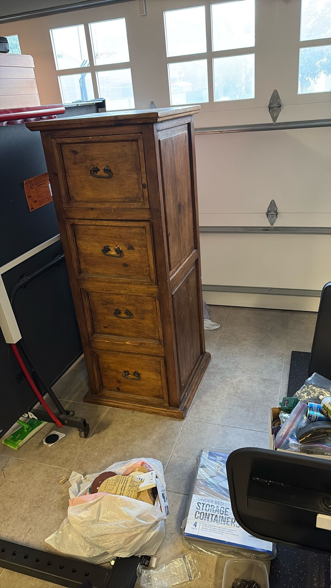 Wood File Cabinet $50