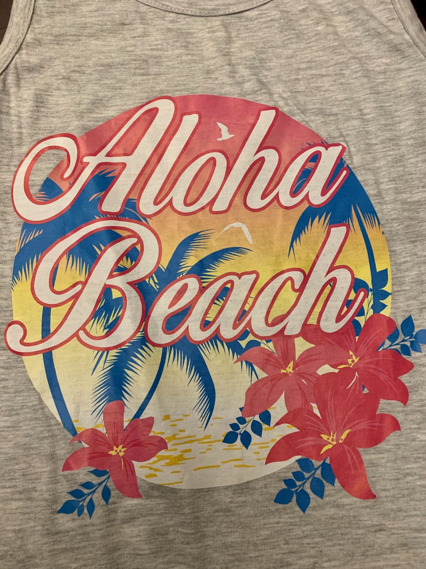 Girls’ Limited Too “Aloha Beach” fringe tank