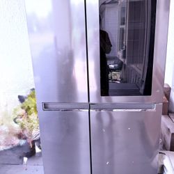 LG silver Refrigerator 