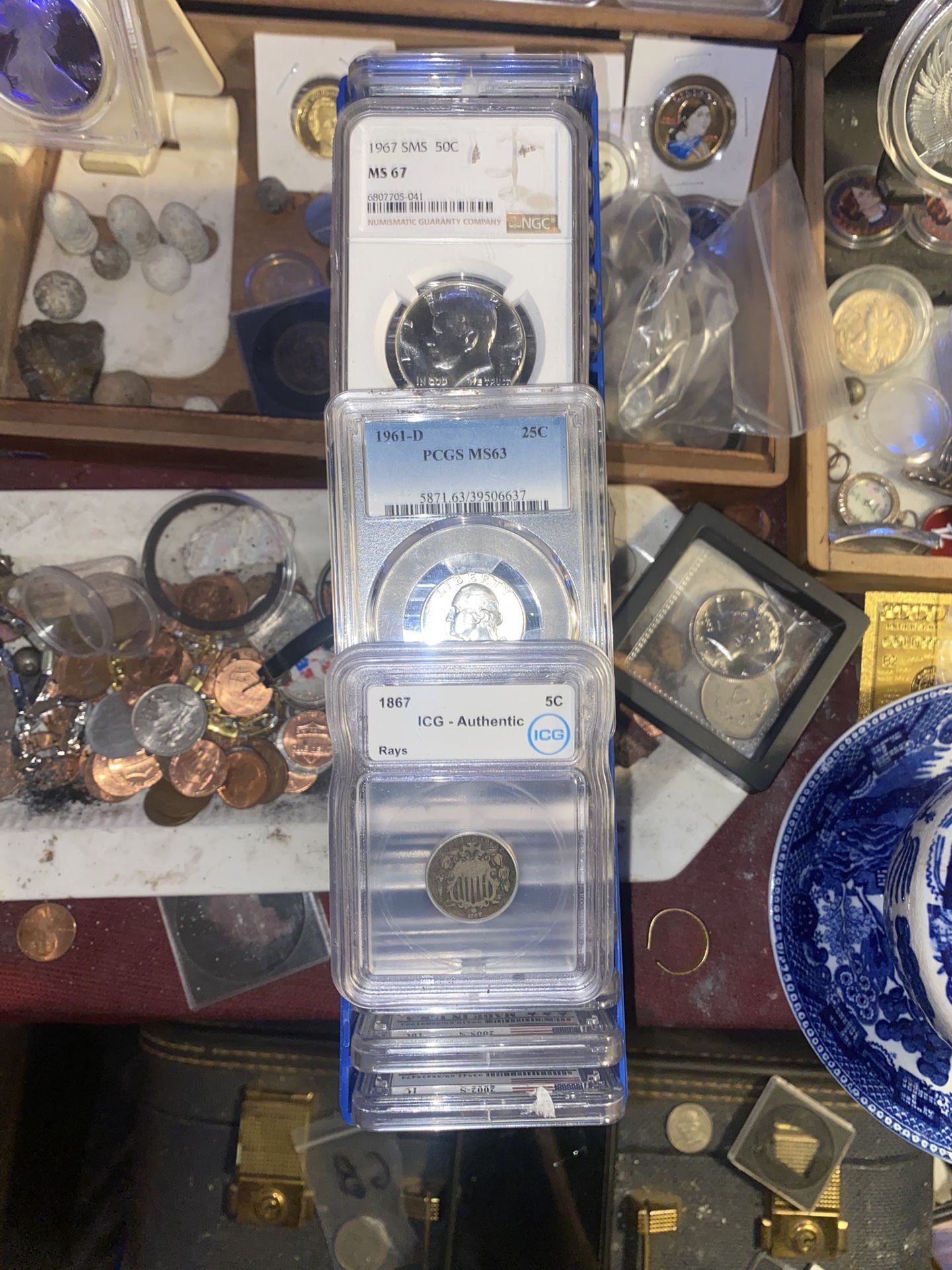 20 individual silver and non-silver Graded slabs