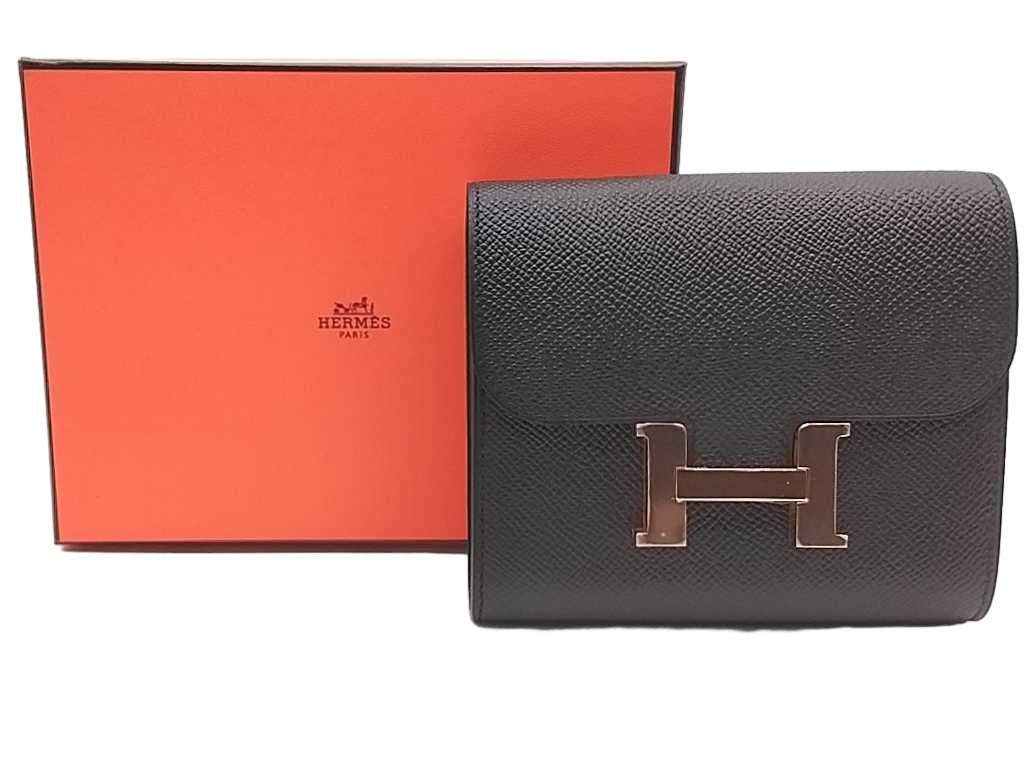 Hermes Constance Slim Wallet Black Mk0126wzxzmia