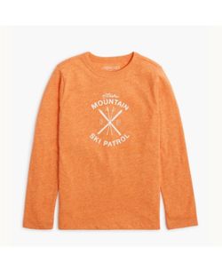 NWT Boys'  J.Crew Crewcuts Long-Sleeve Ski Patrol Graphic Tee Size XXS (2-3)