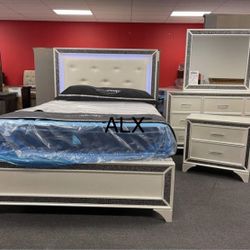 *Brand New Quuen Bedroom Set 4 Piece Free Delivery 