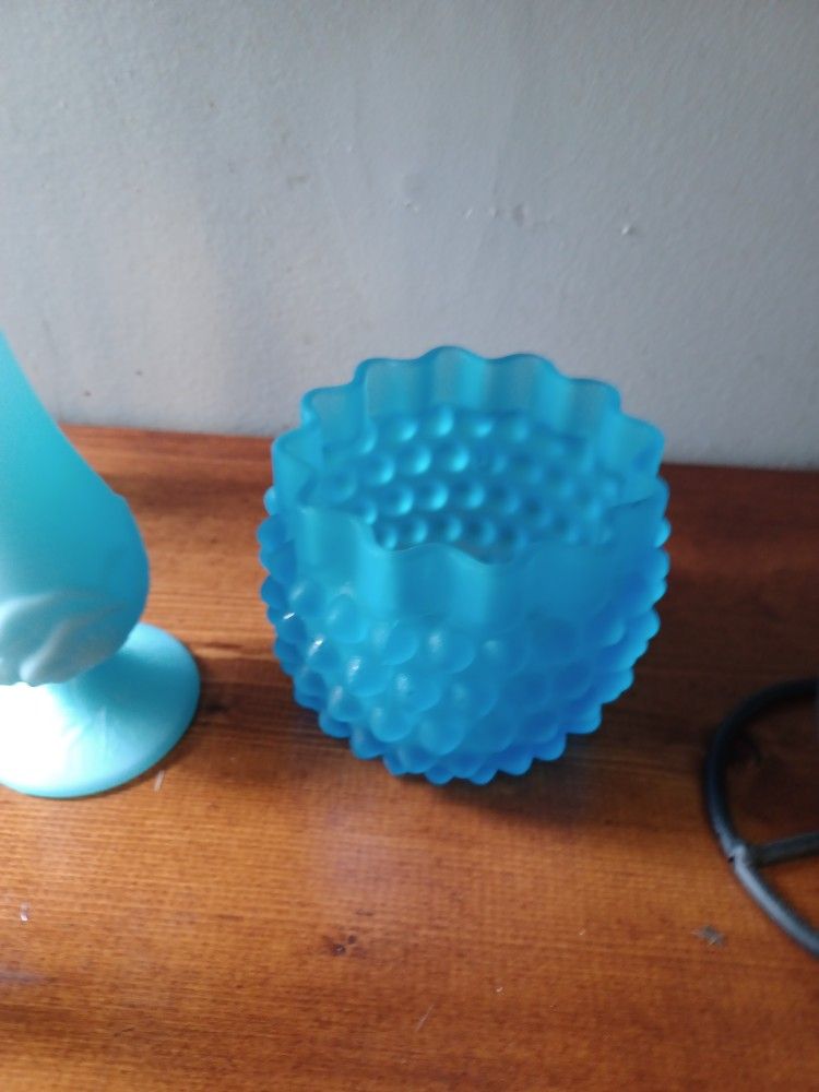 Vintage cobal blue glass wear